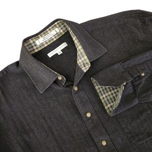 GEOFFREY BEENE men's button down long sleeve shirt gray 100% cotton XL